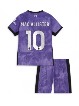 Liverpool Alexis Mac Allister #10 Ausweichtrikot für Kinder 2023-24 Kurzarm (+ Kurze Hosen)